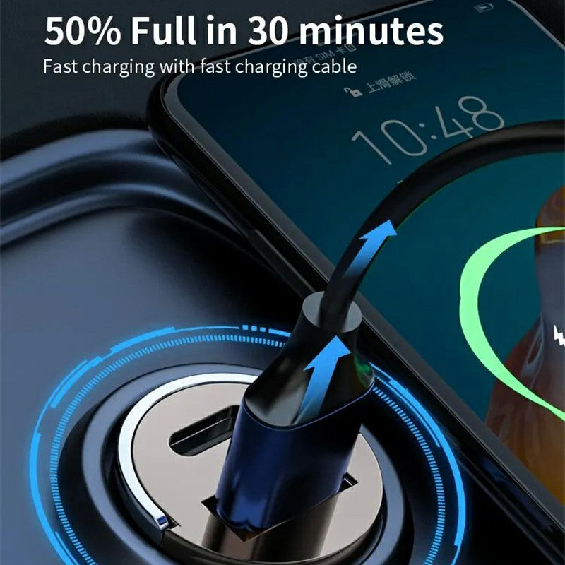 G20 12-24V 120W USB+Type-C Phone Fast Charging Adapter Car Charger with Type-C to 8Pin Cable G20 12-24V 120W USB+Type-C Phone Fast Charging Adapter Car Charger with Type-C to 8Pin Cable